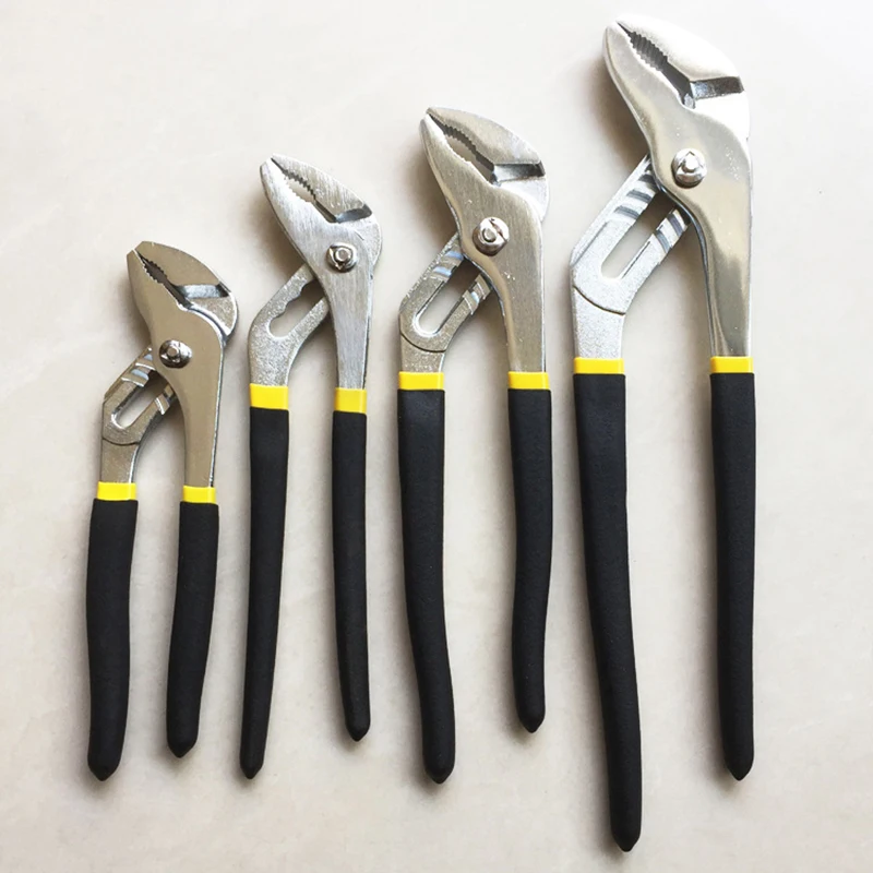 8/10/12/16 Inch Water Pump Plier Quick Release Adjustable Plier Multifunctional Straight Jaw Groove Joint Plier Tools 