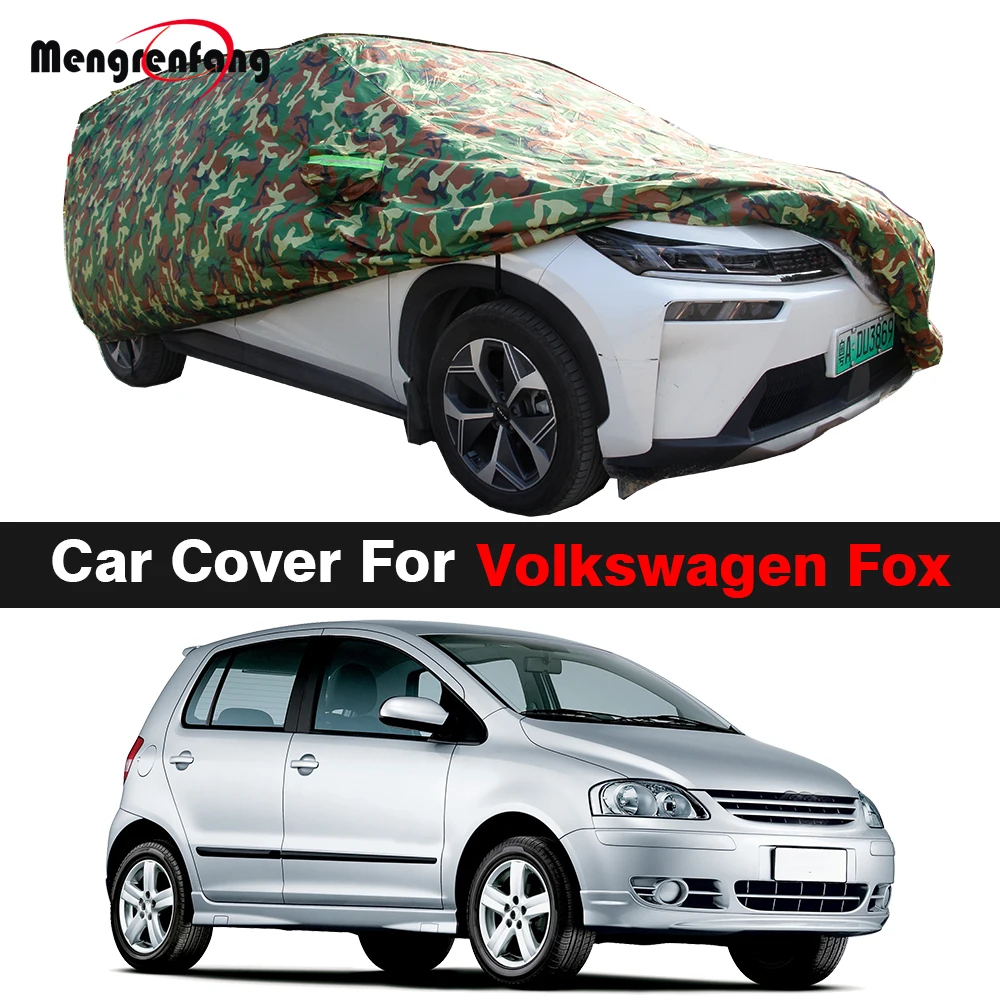 Camouflage Full Car Cover Outdoor Auto Sun UV Snow Rain Wind Prevent Waterproof Cover For VW Volkswagen Crossfox Fox 2003-2023