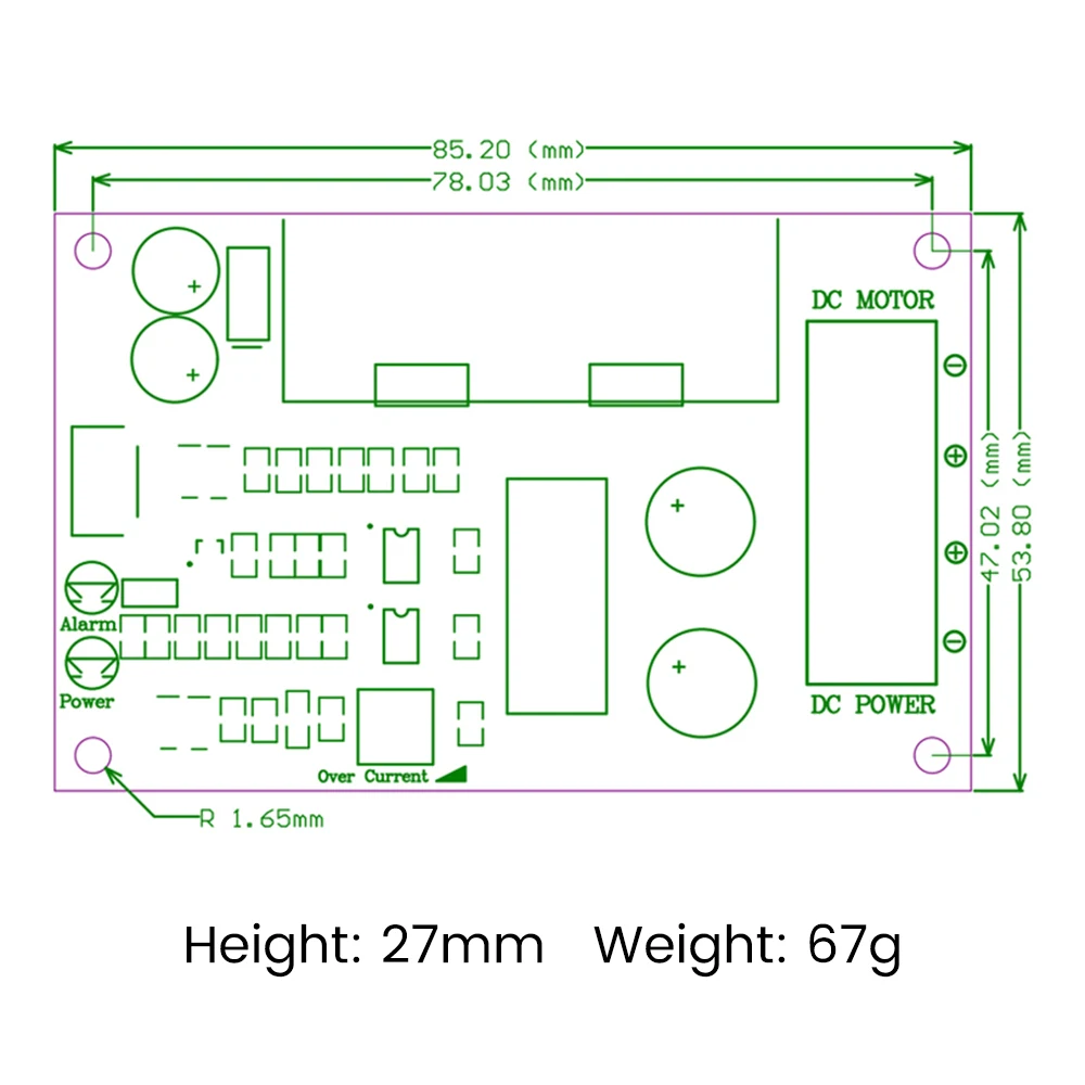 PWM DC Motor Speed Regulator DC10V-40V 10A Adjustable Controller Overcurrent Overload Locked Rotor Protector