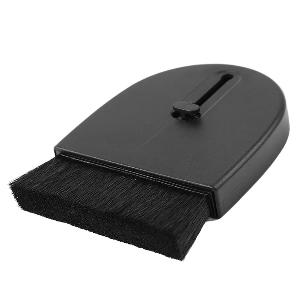 Semi Circular Record Cleaning Brush 5.5x5.4x1cm(2.17x2.13x0.39in) Retractable Design Anti Static Dust Removal Brush Black