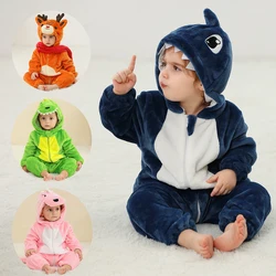 0-4 Years Christmas Baby Rompers Newborn Cosplay Costume Infant Toddler Deer Shark Dinosaur Clothes Boys Girls Kids Outfit