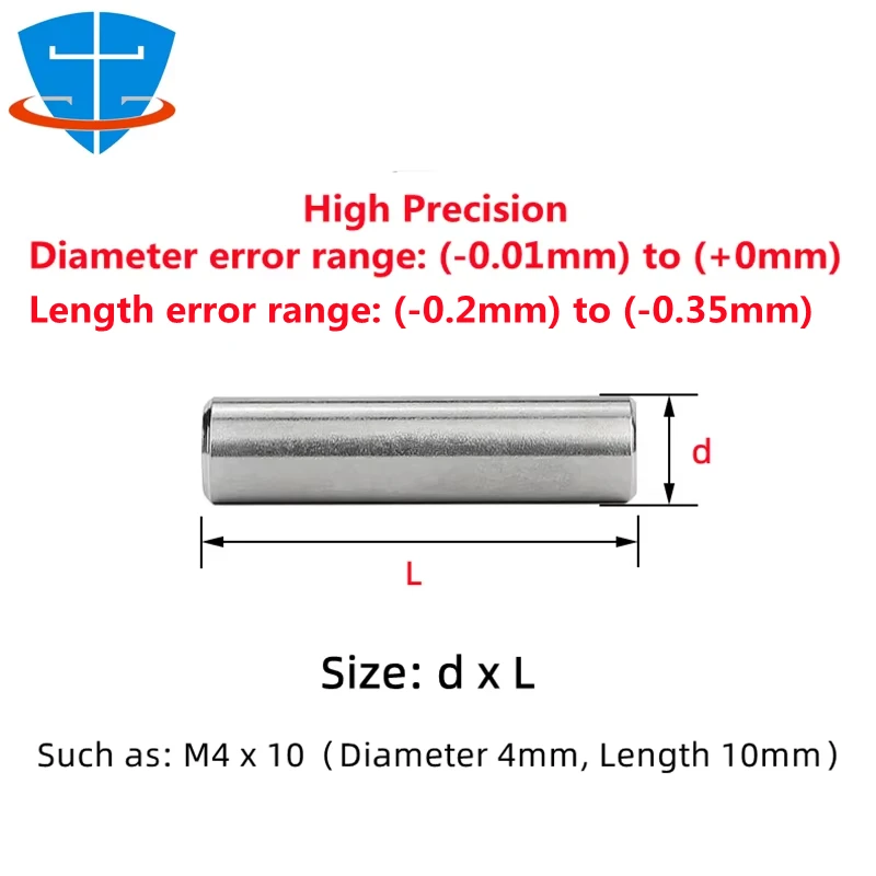 HRC62 Bearing Steel Solid Cylindrical Dowel Pins M1 M1.5 M2 M2.5 M3 M3.5 M4 M5 M6 GB119 High Hardened Locat Fixed Parallel Pin