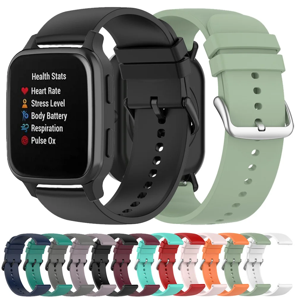 Watch Band For Garmin Venu SQ 2 Venu2 Plus Vivoactive 3 4 Forerunner 255 255m 645 245 158 55 Silicone Strap Watchband Bracelet