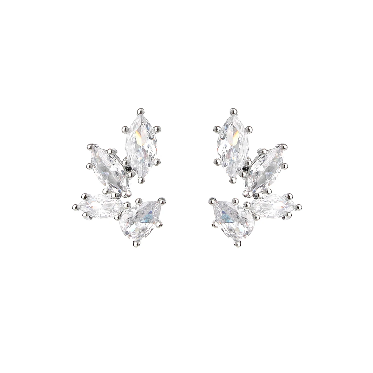 Cubic zirconia wedding bridal stud earrings bride bridesmaid crystal rhinestone stud earrings ladies prom party jewelry gifts