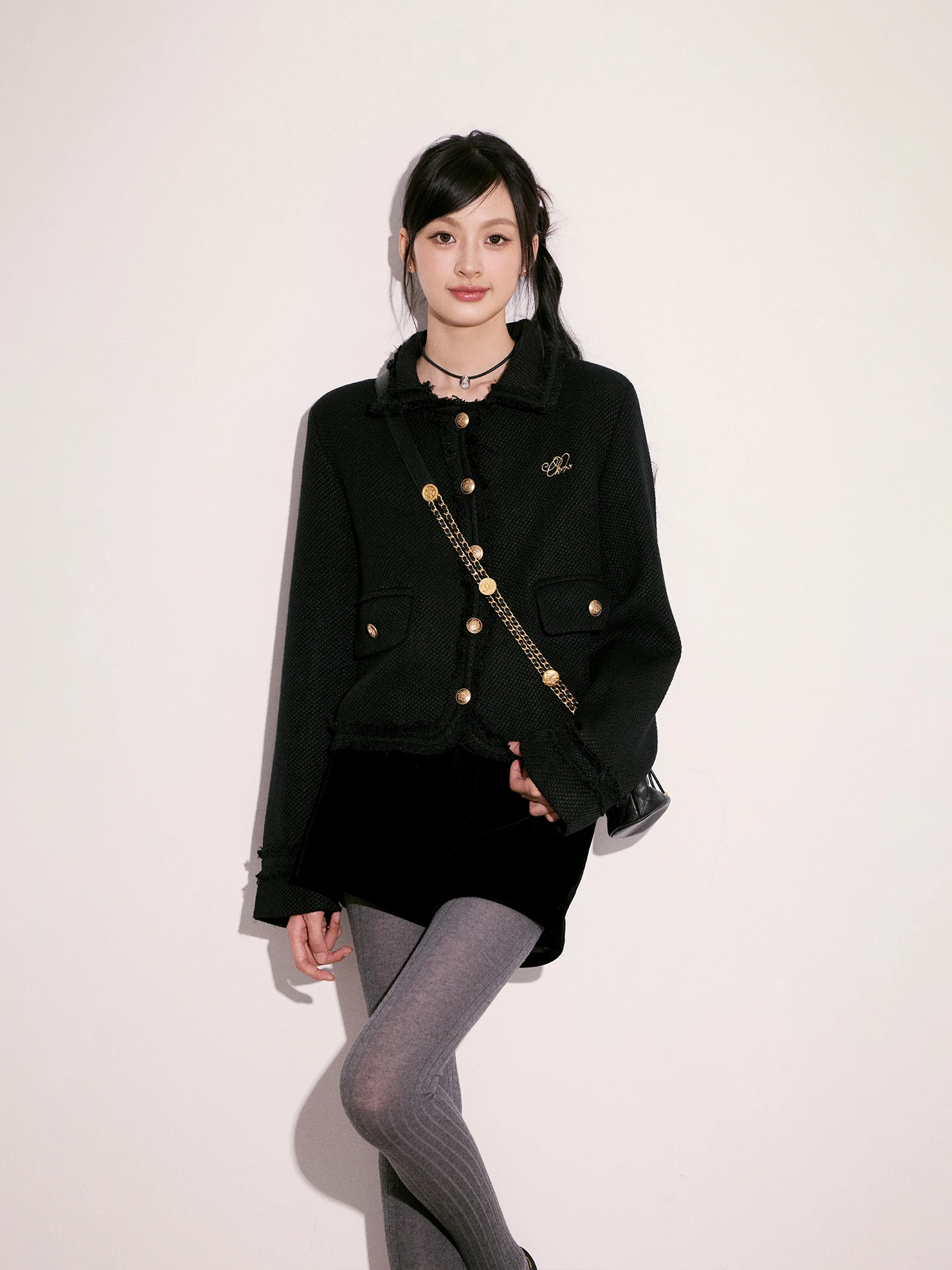 

Cr Kitten American Sle Orange And apefruit Velvet ort Coat Women's Faion Fall Season Loose Fit Button up Coat