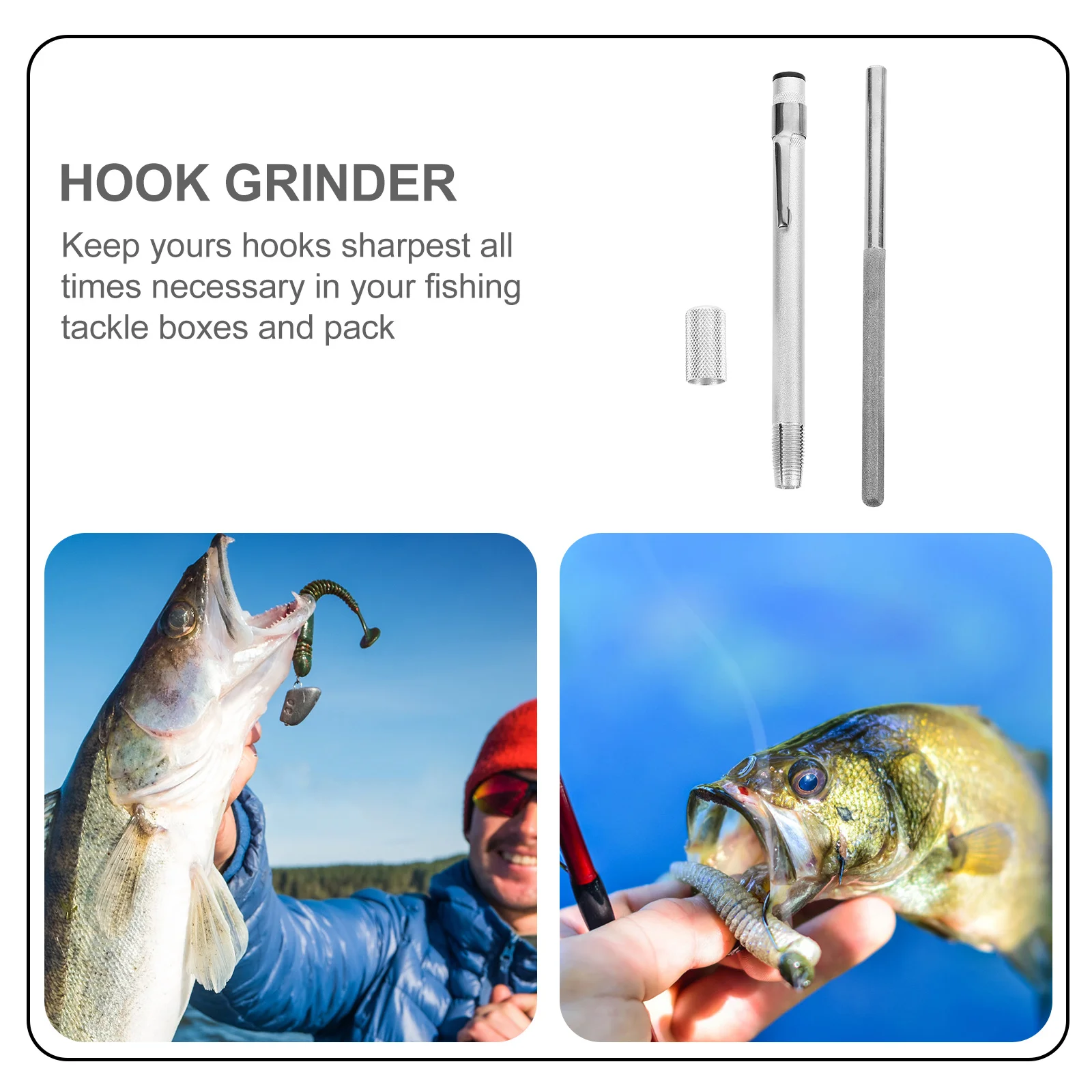

Fishing Hook Hone Sharpener Pen Portable File Durable Material Non Slip Handle Keep Hooks Sharpest All Times Fishing Hook Hone