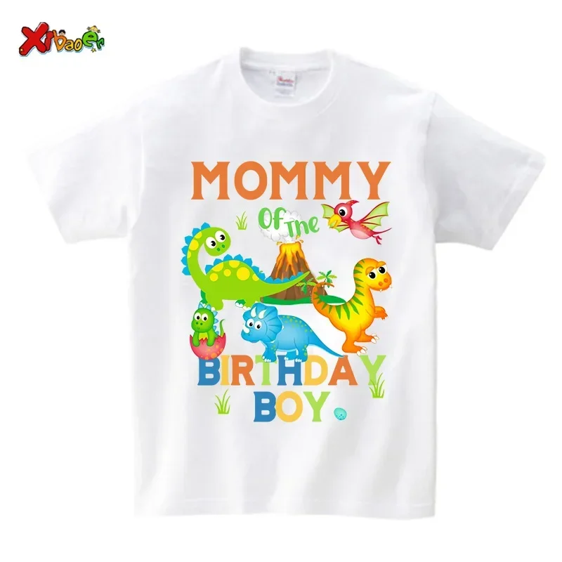 Dinosaur Birthday Shirt Family Matching Outfit Personalized Name Boy Shirt T-rex Tshirt Party Clothes Outfit Baby Onesie Gift 3T