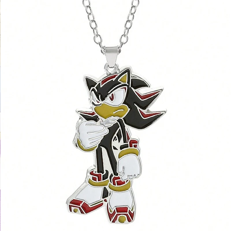 سونيك سوبر البرق القنفذ سونيك المتخصصة قلادة أنيمي قطرة الزيت سلسلة قلادة مجوهرات صديق هدية #2