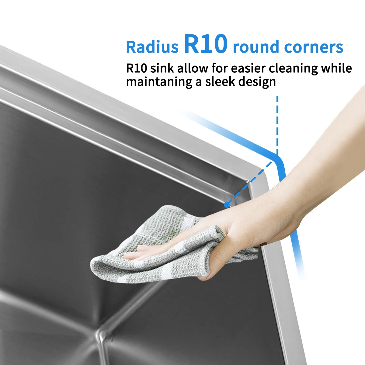 Évier de cuisine en acier inoxydable 304, poste de travail sous plan de 33 pouces des États-Unis, livraison gratuite