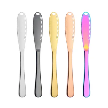 มัลติฟังก์ชั่มีดเนยพร้อมชีสขนมหวาน Jam มีดช้อนส้อมสแตนเลสเครื่องมือห้องครัว Toast ขนมปังมีดบนโต๊ะอาหาร