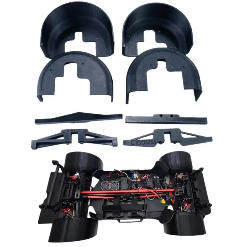 【BS】1 Set  Lining For Mjx 7303 Hyper Go 1/7 Rc Car  C3 RC Car Off-road Truck Upgrade Simulation Front Rear Fenders