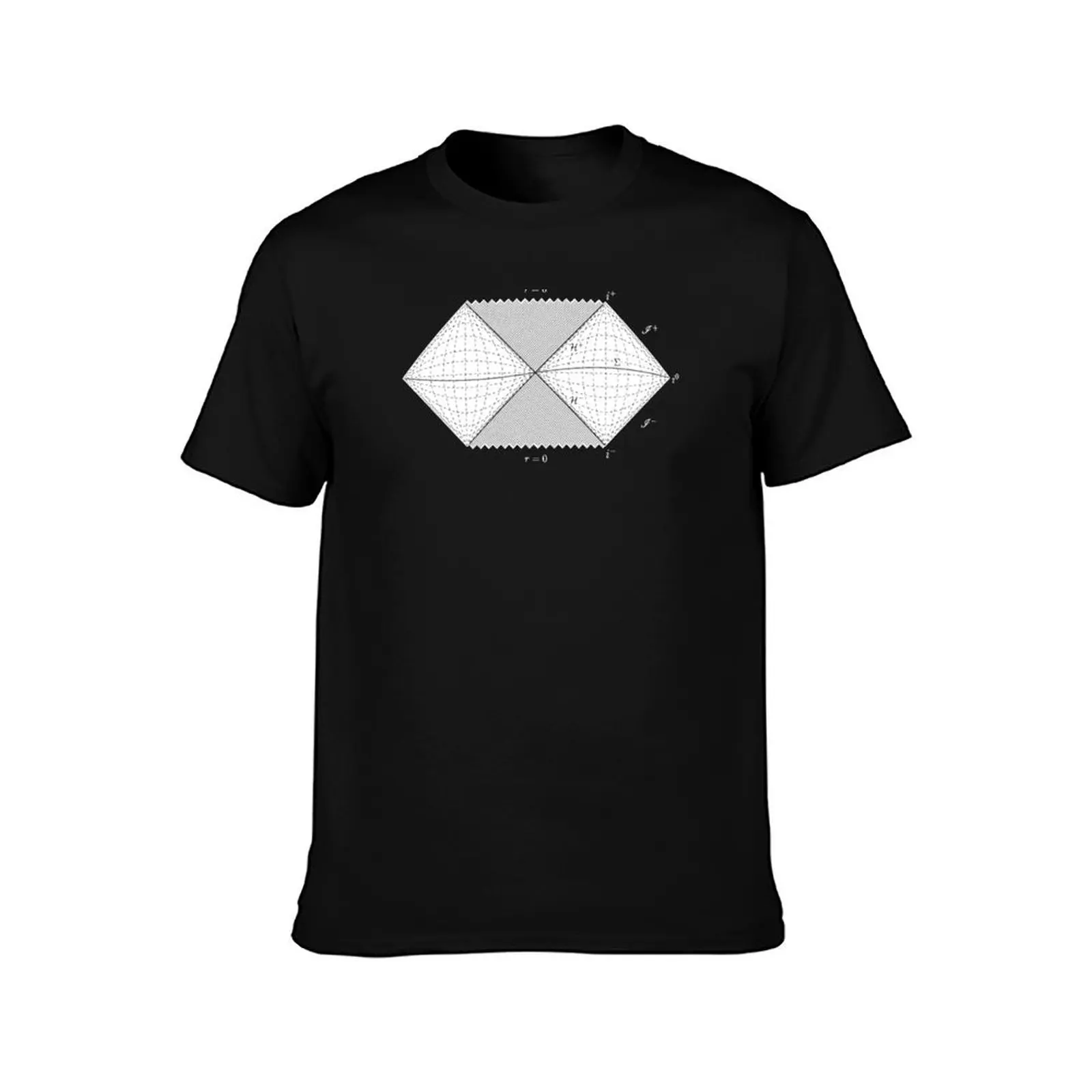 penrose diagram general relativity and physics T-Shirt Summer Casual Cotton Tee Oversized Streetwear Tops Unisex Men Women