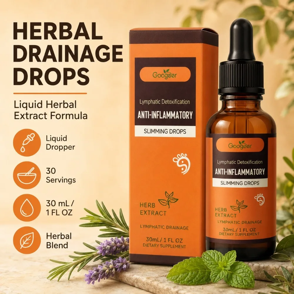 Lymphatic Drainage Detox Drops 30 Herb Blend Concentrated Liquid Extract Anti-Inflammatory Fluid Balance Cleanse 30 Servings