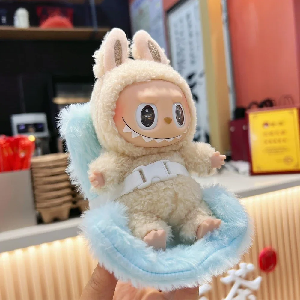 For Labubu Car Doll Safety Seat Kawaii Ob11 Doll Seat Car Air Aromatreatment Decoration Cute Car Decoration Dolls Accessories