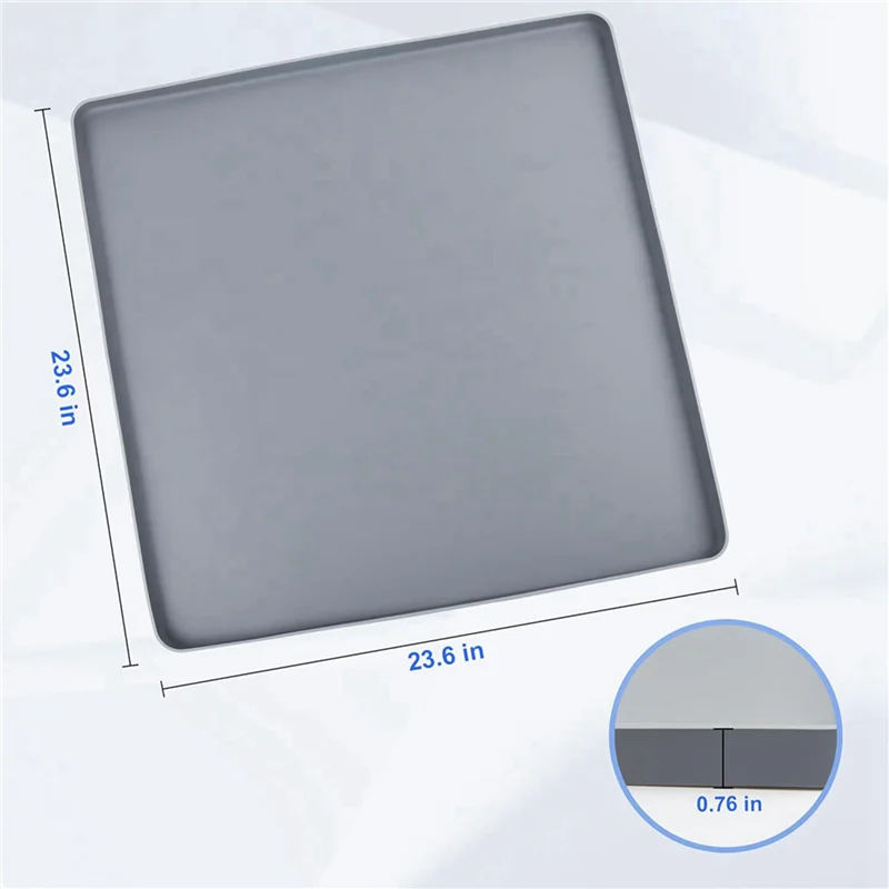 【Must-Haves】2X Защитный силиконовый резиновый коврик для стиральной машины для сушилки 23,6 х 23,6 дюйма для крышки стиральной и сушильной машины для верхней защиты от скольжения