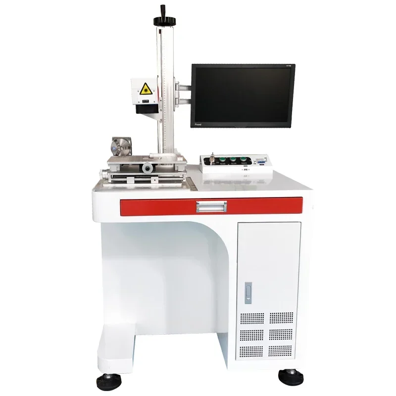 New Portle  30W Fiber lase Marking Machine Desktop Design Engraving Metal Plates Easy to Operate