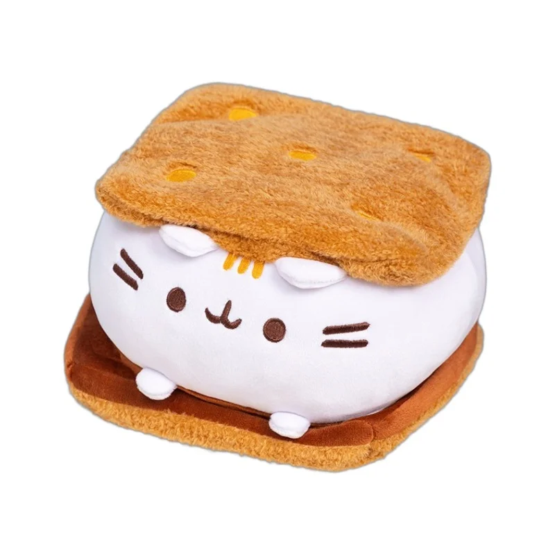 Kawaii الشوكولاته كوكي الدهون القط بلوشي لينة محشوة الحيوان وسادة مرافقة النوم لعبة ديكور المنزل الاطفال الفتيات الفتيان هدايا عيد ميلاد