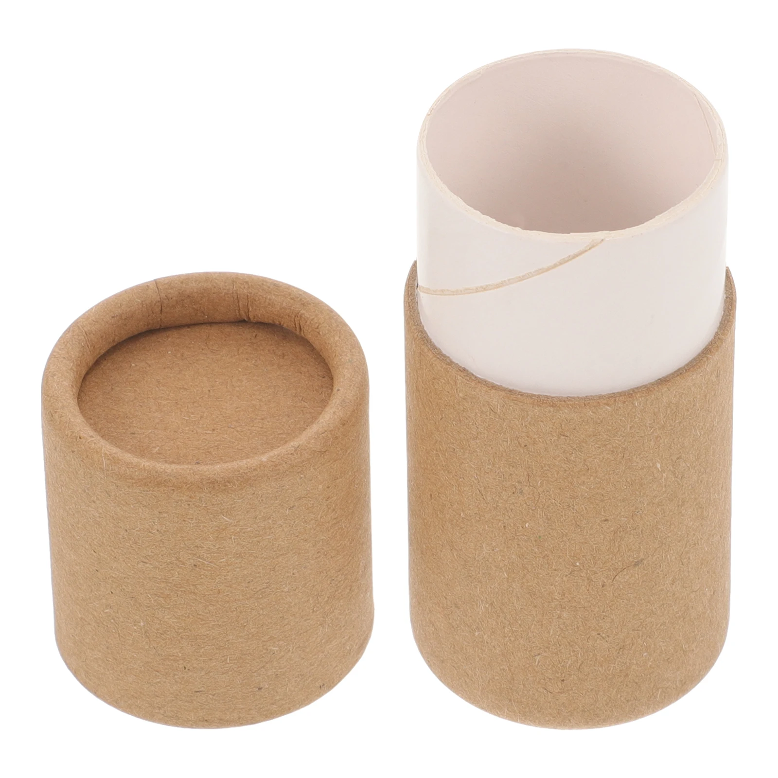 

10ml Essential Oil Box Thickened Paper Tubes for Crafts Espresso Cardboard Boxes Clear Packing Round Storage Containers