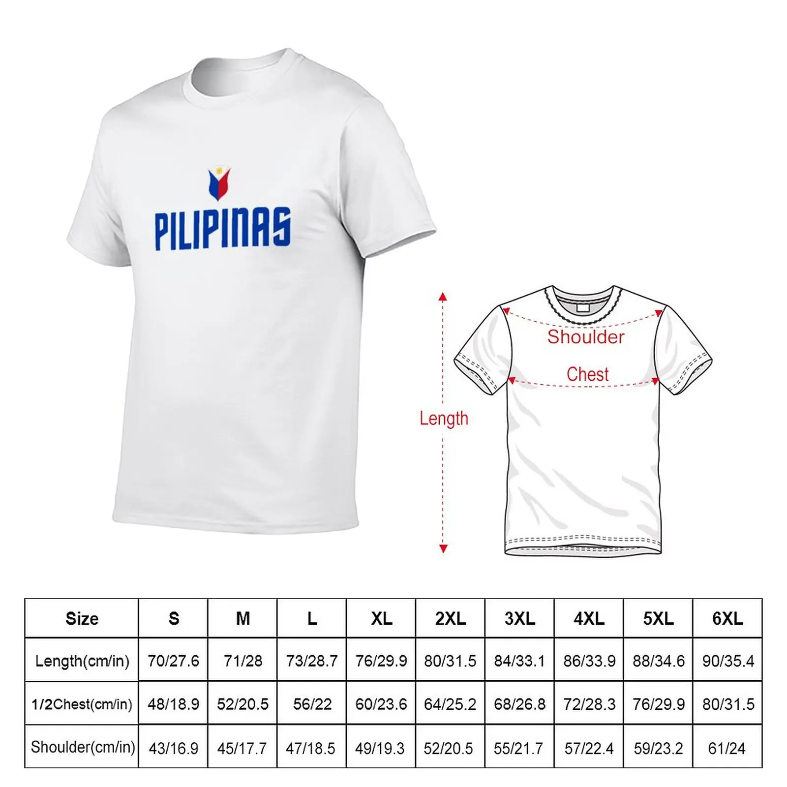 Pilipinas Basketball T-Shirt customs korean fashion plus size tops for a boy sweat shirts, men image 2