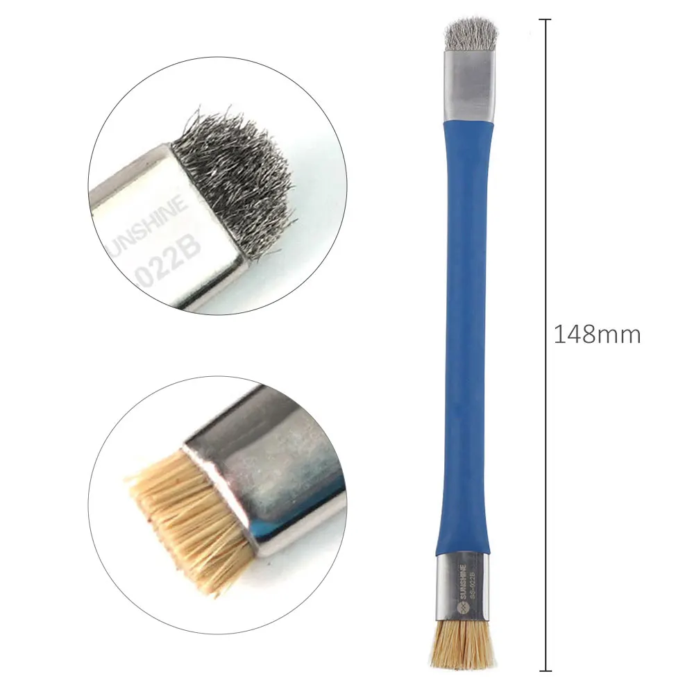 2Pcs Anti Static ESD Cleaning Brush Set for iPhone Motherboard IC Chip Glue Removal PCB Cleaner Cell Phone Repair Tools Kit