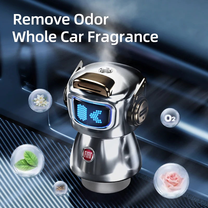 Ambientador para coche, difusor de perfume, robot, pulverizador de fragancia, llave para Fiat Punto Panda 500 Ducato Pondo Doblo Stilo Bravo Tipo Palio
