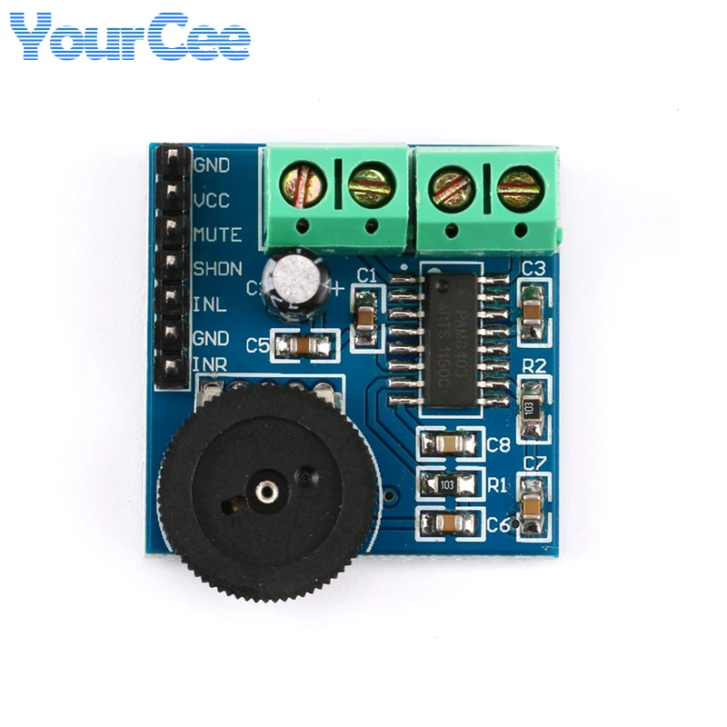 PAM8403 2*3W Mini Dual Channel Amplifier Module Digital Amplifier Board with Volume Adjustment