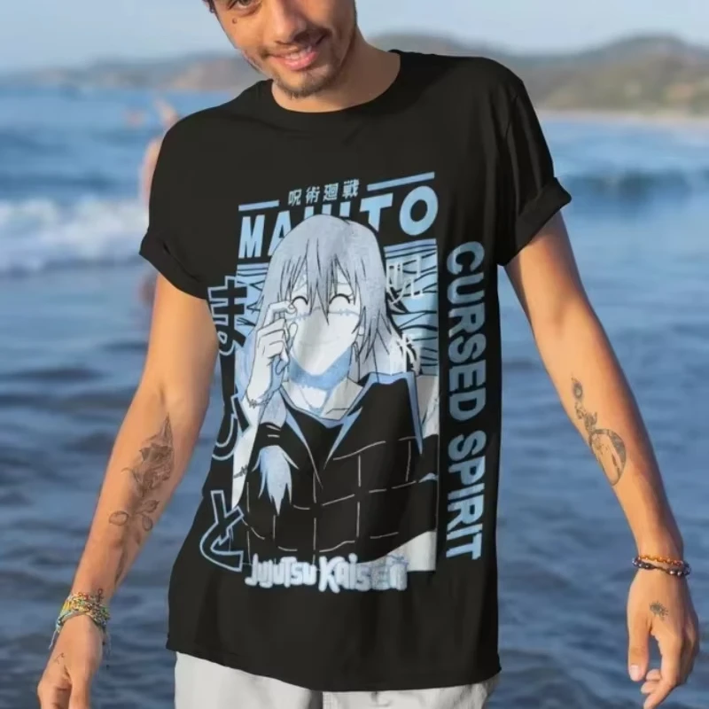 Jujutsu Kaisen Mahito Curse Grafik-T-Shirt Unisex Kurzarm Casual Sommer-Oberteil für Männer und Frauen Anime-Fan Alltagskleidung – Detail 4