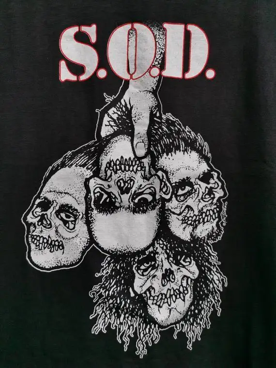 New S.O.D Stormtroopers Of Death Pushead Cotton Black Men S-234XL T-Shirt