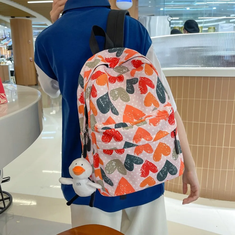 

Fashion Large Capacity Women's Backpack Graffiti Printing Nylon Shoulder Bag Waterproof Students Backpack Adults