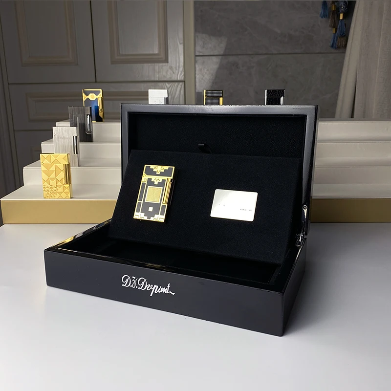 

New commemorative edition single and double flame luxury lighter Ping Sound natural paint cigarette smoking butane lighter 18135