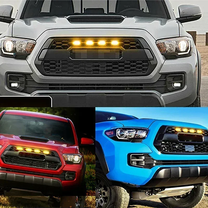 3/4/5/6Pcs-Set Universal LED Car Lights Front LED Grille Lights With Harness For Ford Toyota Pickup Off-Road SUV Car Accessories