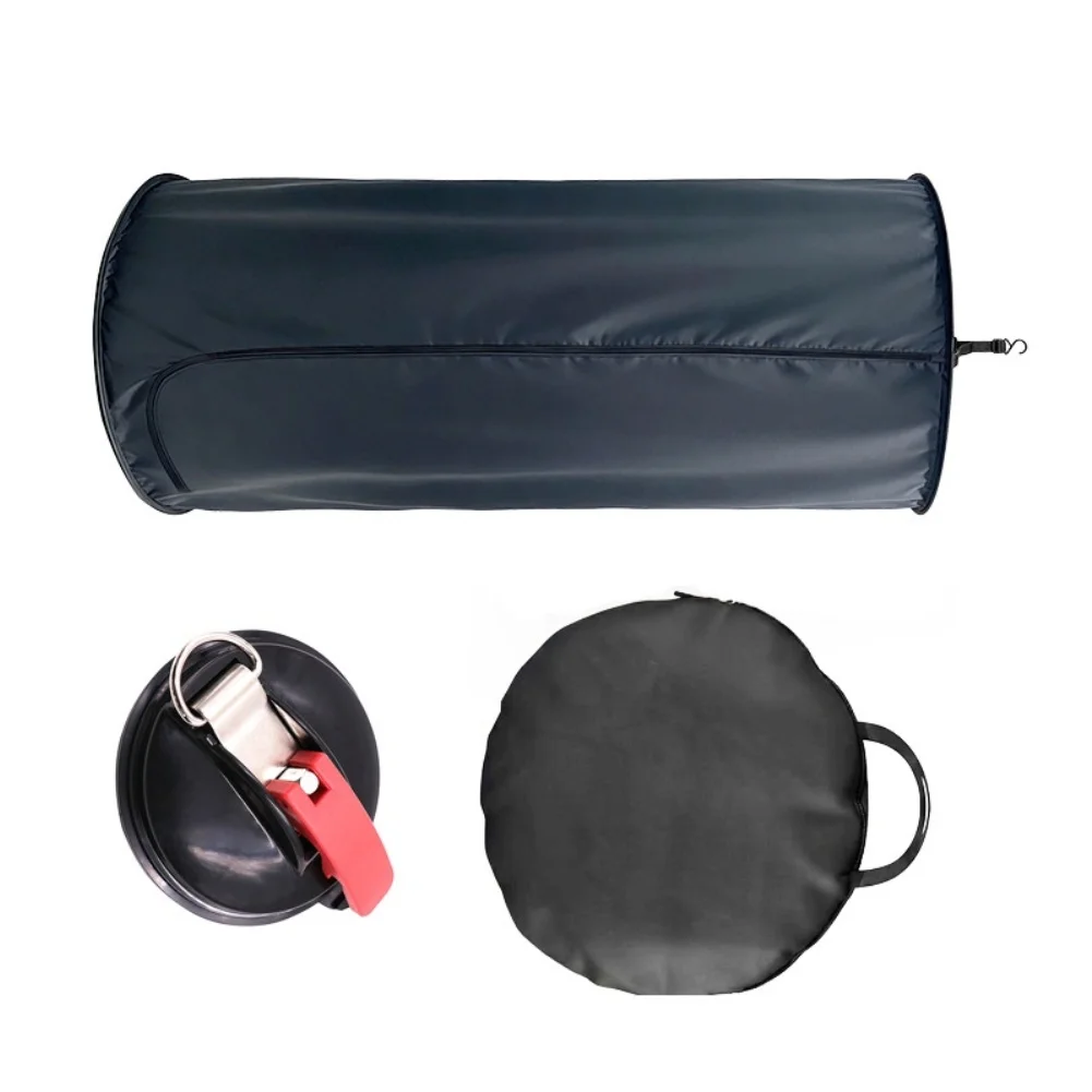 Outdoor Portable Privacy Enclosure for Shower and Changing with Zipper Opening Foldable Fabric and Suction Points
