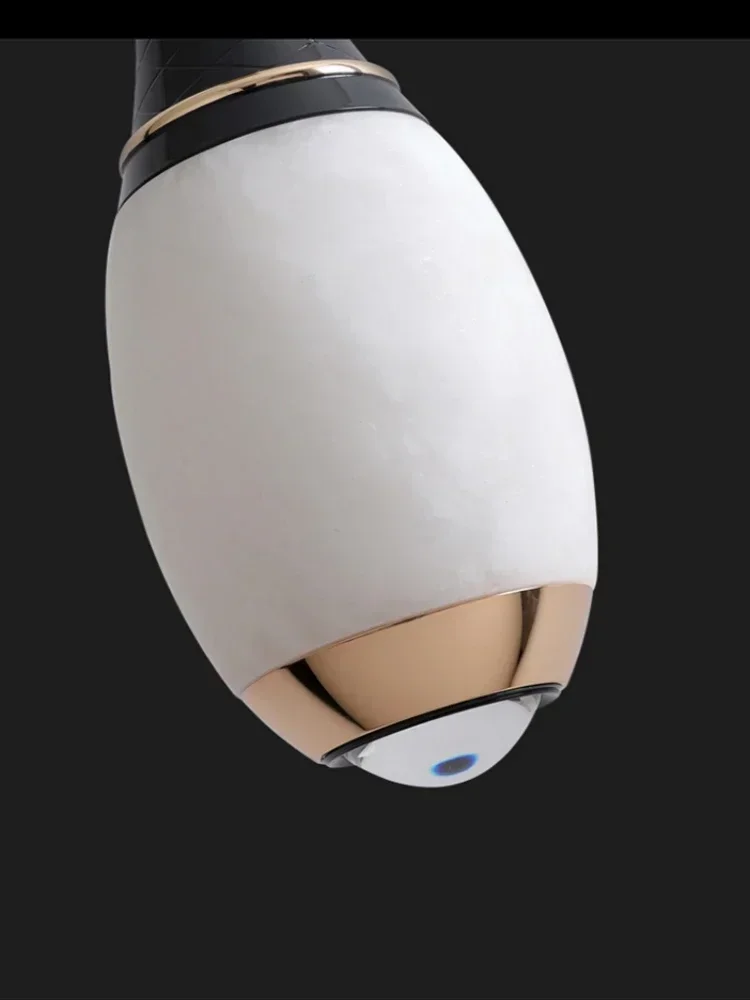 Italian Minimalist LED Chandelier, Retractable, Natural Marble Lamp, Luxury Bedside, Bar, Restaurant, Cafe, Spotlight 2024