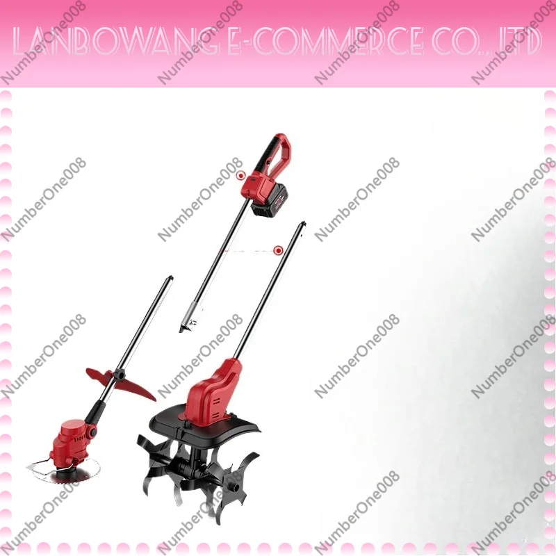 Electric Micro Tiller 20V Cordless Rotary Cultivator Lithium Battery for Garden Soil Digging Tool