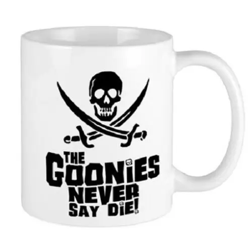 11oz mug Goonies Never Say Die - Printed Ceramic Coffee Tea Cup Gift