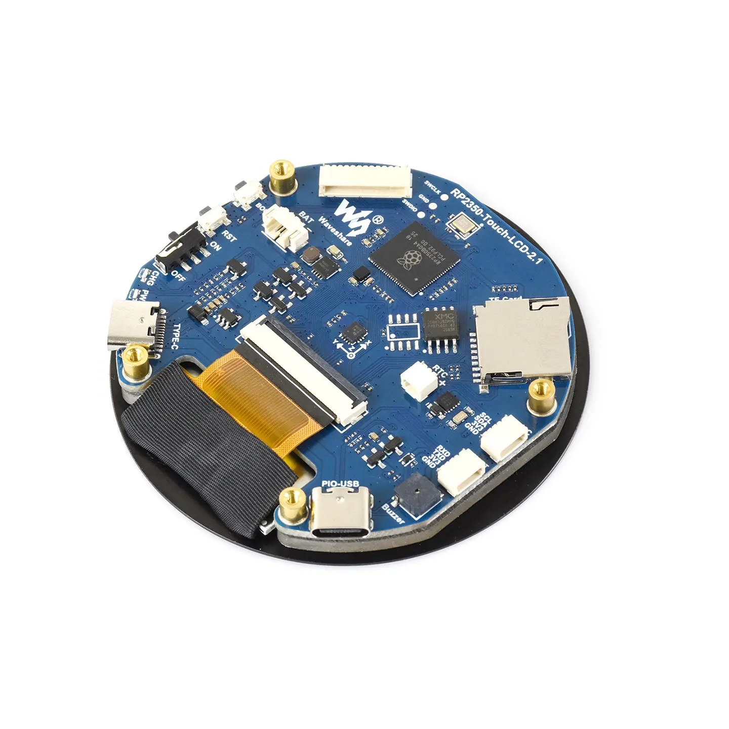 Woli Weixue Raspberry Pi RP2350 development board 2.1 inch round capacitive touch screen flat 2.5D curved screen