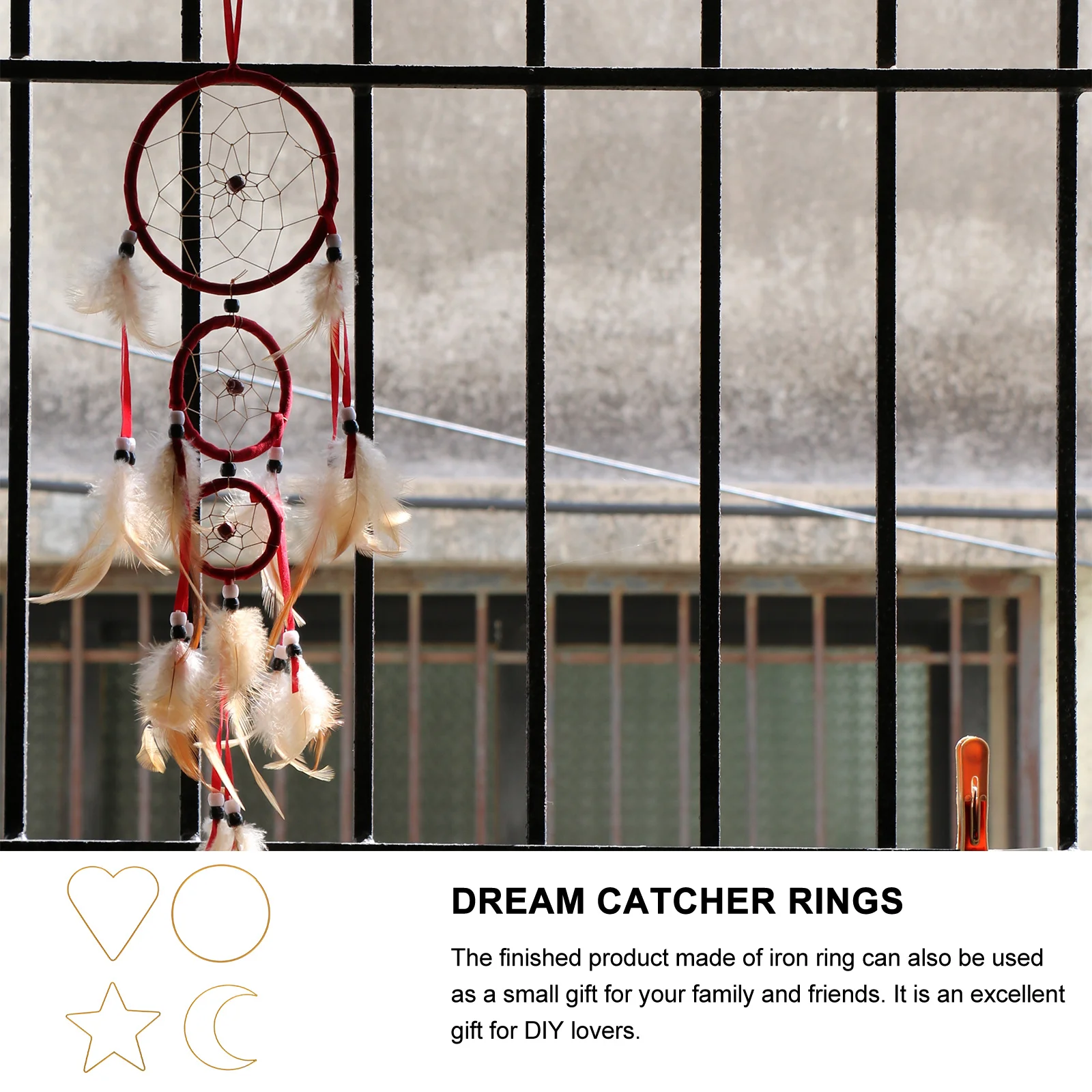 

4Pcs Golden Iron Dream Catcher Rings Reusable for DIY Crafts and Festive Decorations No Fading Dream Catcher Rings