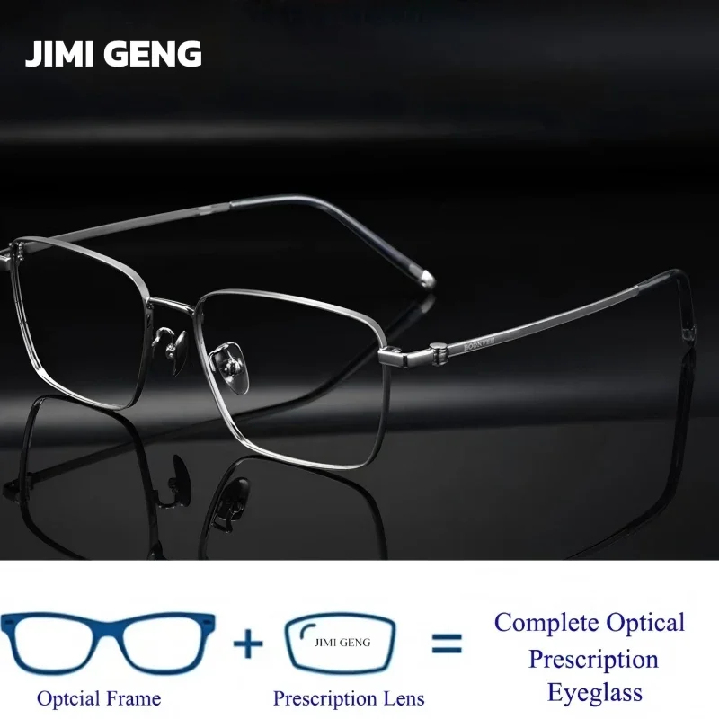 

2025 Men's Leisure Business Glasses Frame Pure Titanium Ultra Light Comfort Glasses Reading Progressive Prescription Glasses