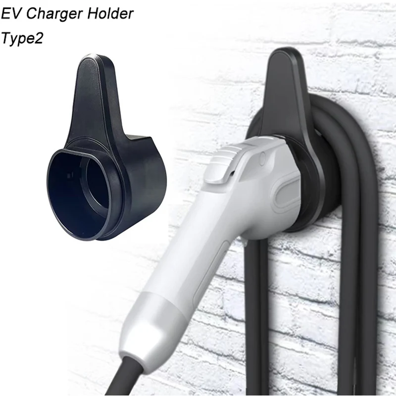 EV Charging Cable Holder Wall Mount for TYPE2 Electronic Vehicle Charger Cord Hanger EV Charging Plug Cord Protector Wall Hook