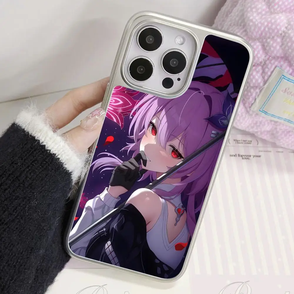 

Чехол для телефона Honkai Star Rail Evernight для iPhone 17, 16, 15, 14, 13, 12, 11 Air Pro Max Plus с серебряным покрытием, красочный чехол