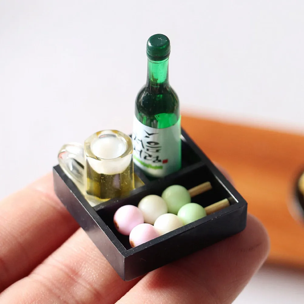 3Pcs Mini Sushi Realistic Decorative Set for Mini Houses Japanese Style Food Ornaments Miniature Life Scene Accessories Small