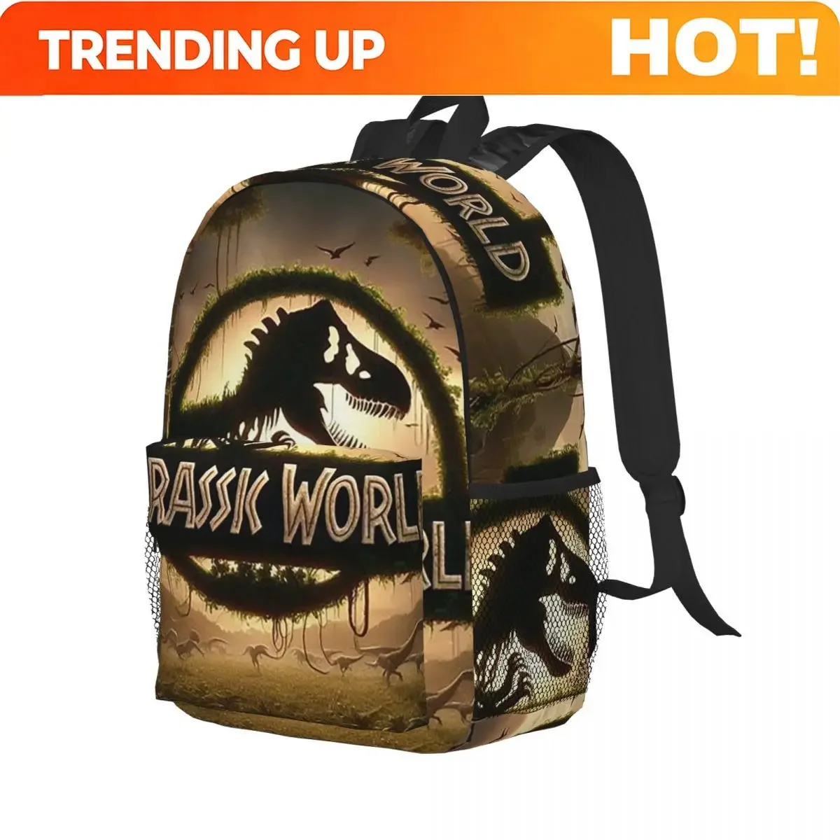 Custom Bag Jurassic World Backpack Student Boys Girls BookBag Kids School Bag Computer Shoulder Bags For Men Women