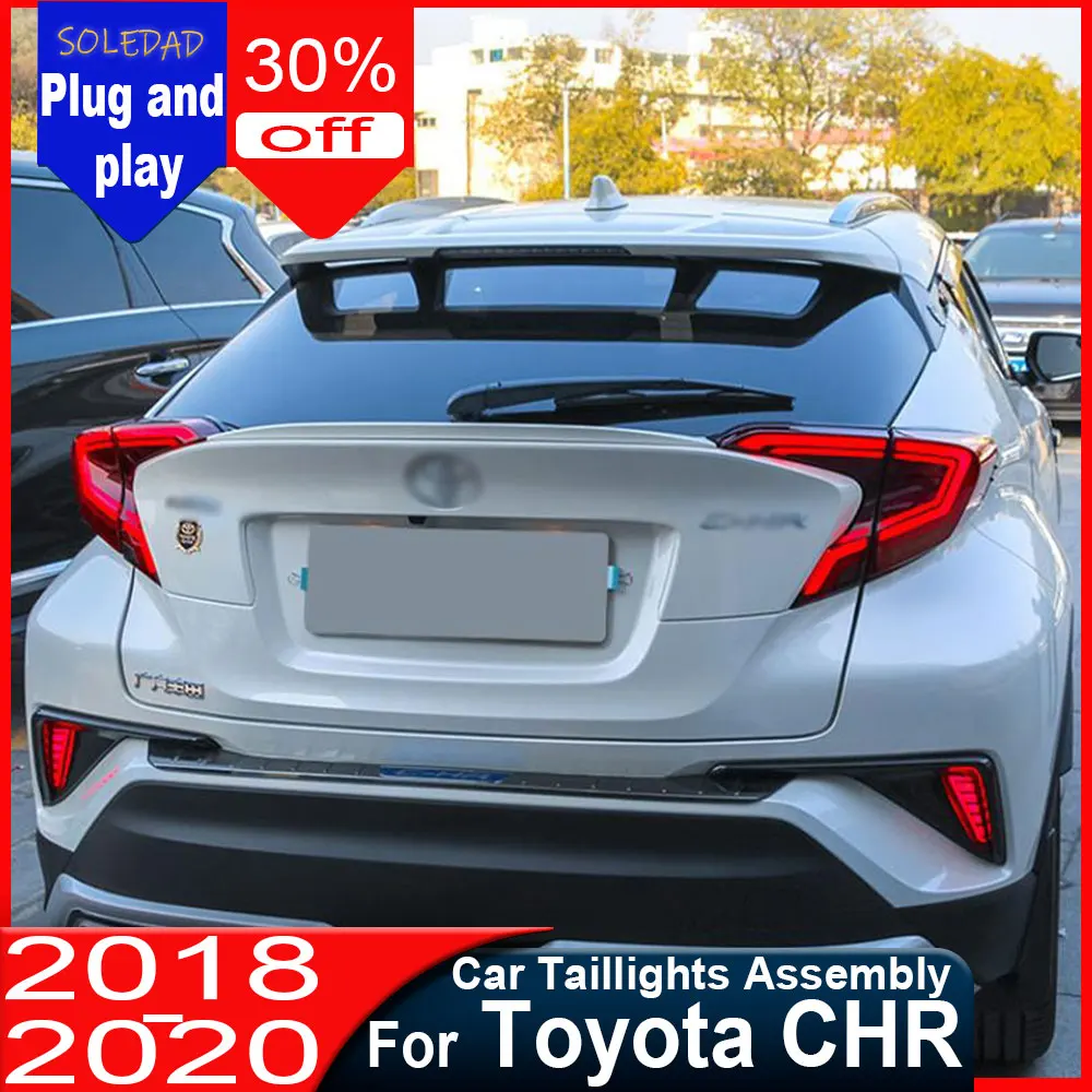 Car Taillights For Toyota C-HR CHR 2017 2018 2019 2020 2021 2022 2023 Led Tail Lights Rear Lamp DRL Brake Park Signal lamp