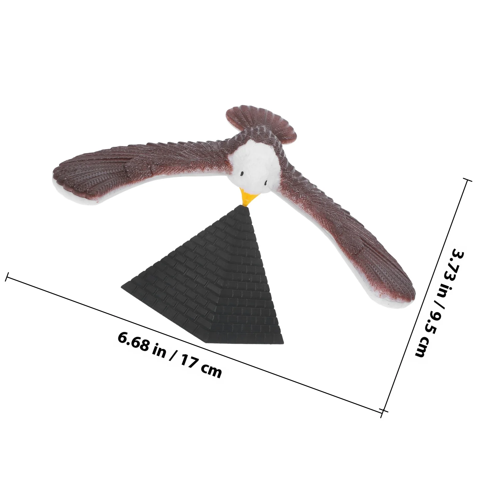 مجموعة واحدة من نسر التوازن المكتبي مع حامل هرم لتزيين الطيور للمكتب والديكور المنزلي وعرض الحرف الفنية الحديثة