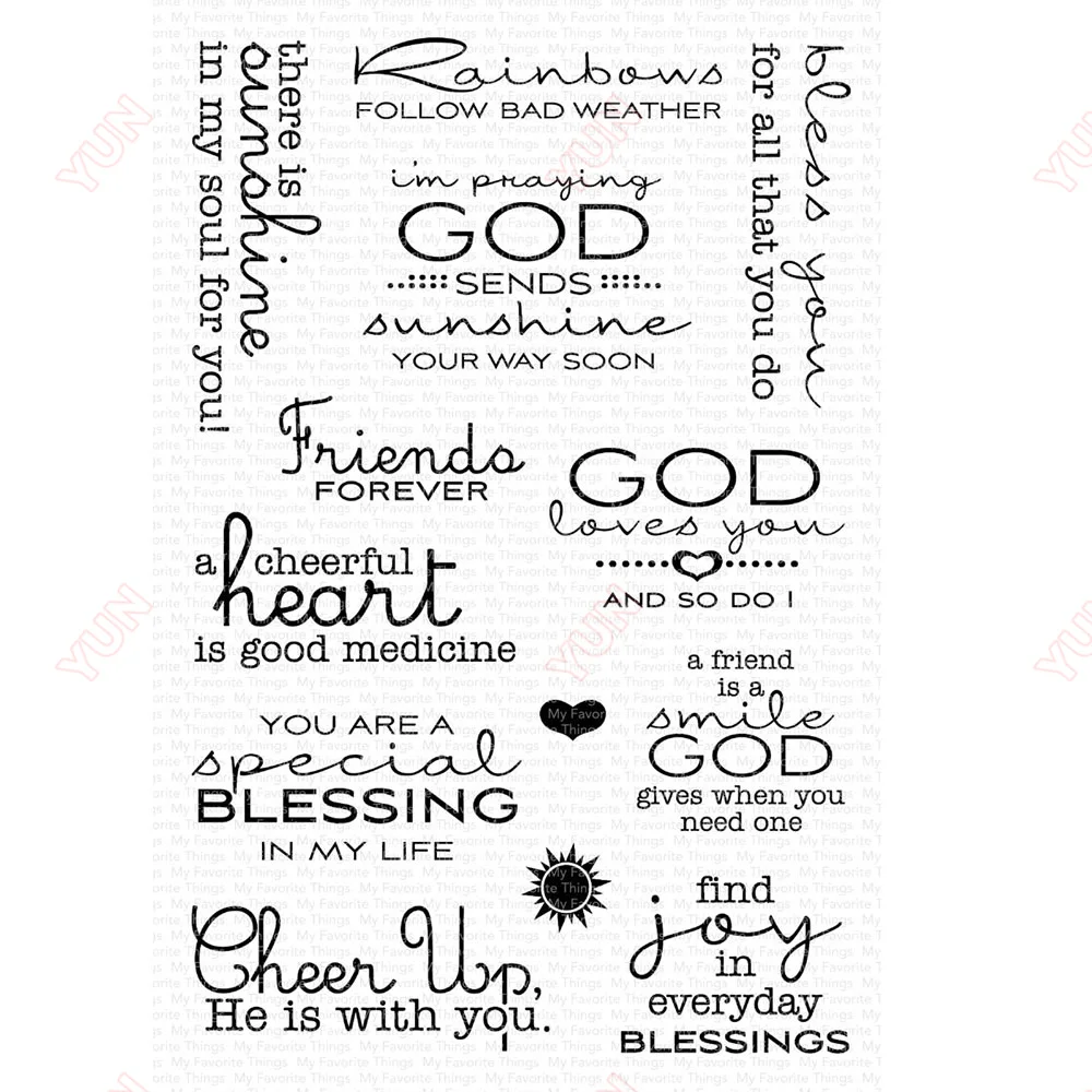 

Cheerful Blessings Vintage Clear Silicone Stamps Stickers DIY Scrapbooking Collage Phone Diary Album Happy Plan Gift Decoration