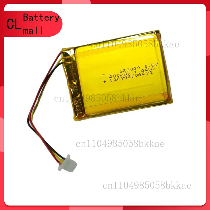 Batería 383040 de 400mAh para auriculares Logitech Zone /Zone Plus 533-000167