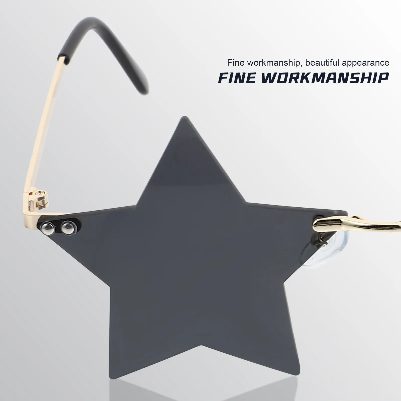 

1Pair Star Shape Sunglasses Unique Irregular Frame Fashion Eyewear for Men Women Outdoor Travel Driving Photography Accessories