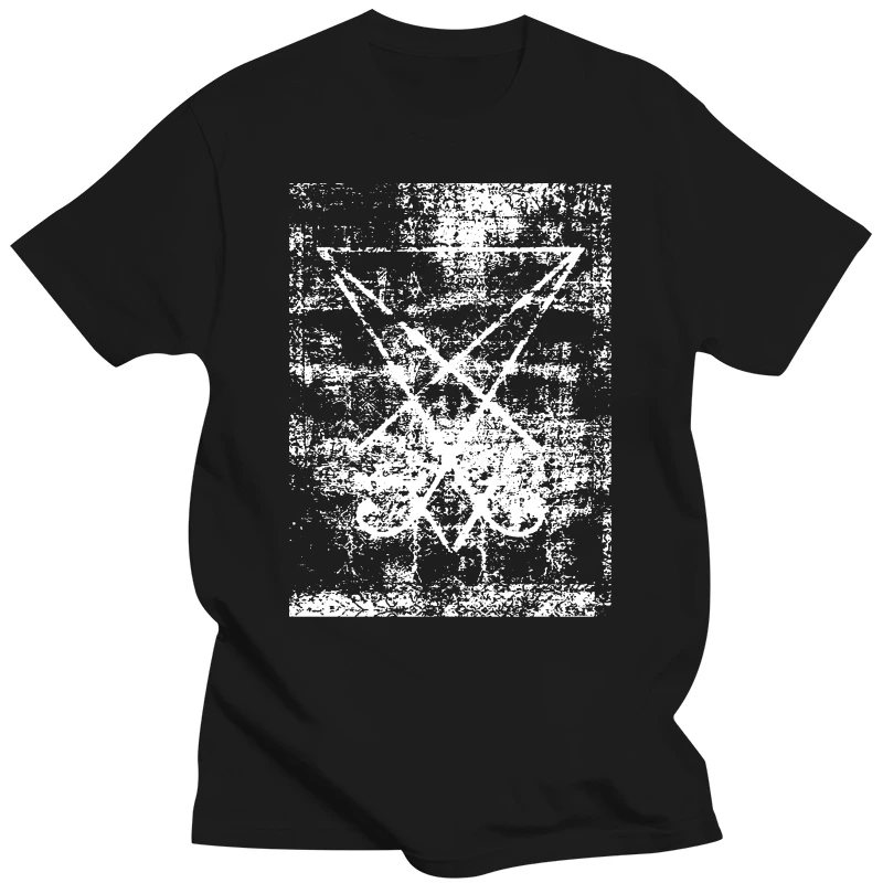 Tarot Sigil Of Lucifer T-Shirt Card Cards Symbol Sign Logo Insignia Devil Satan Cotton Loose Plus Size Tee Shirt