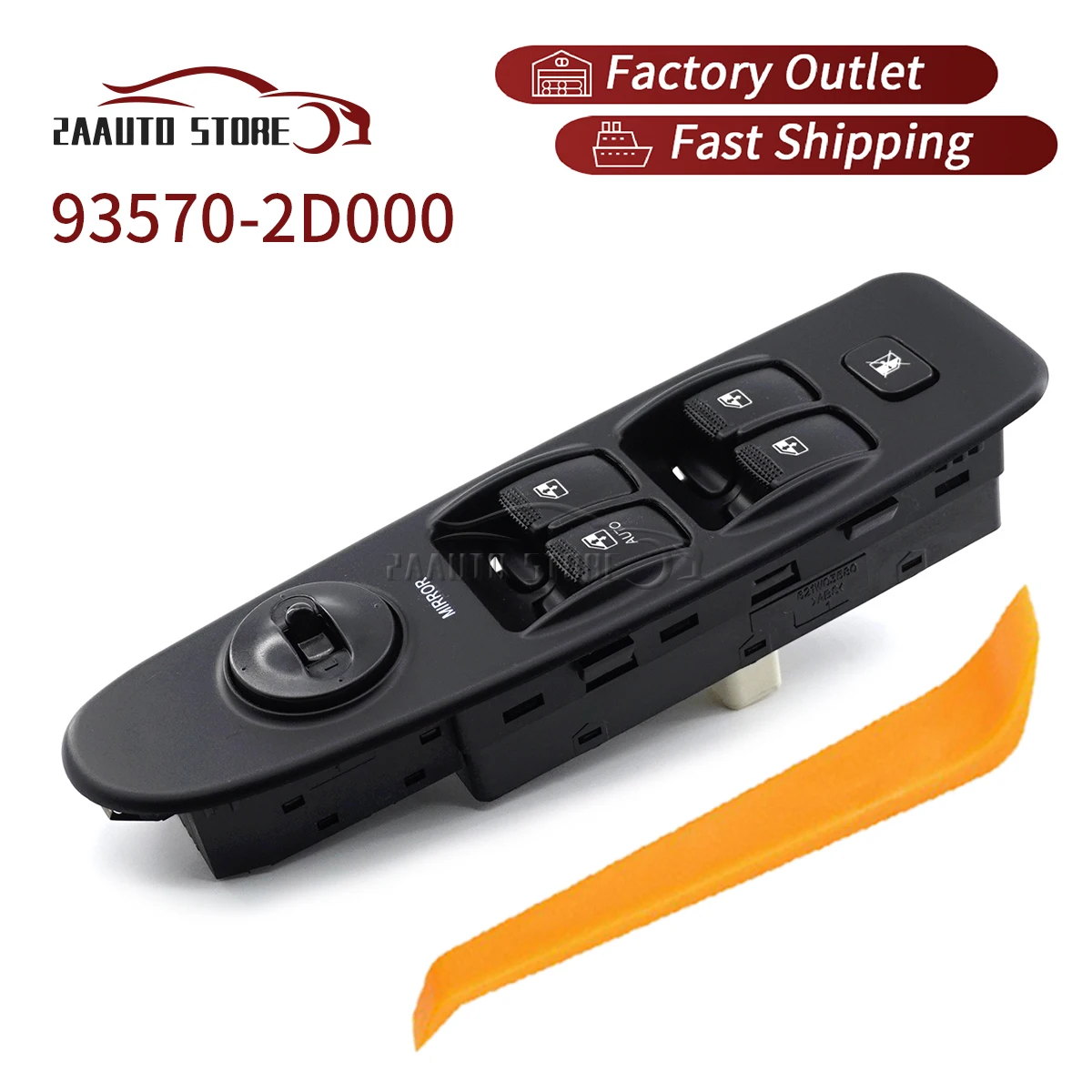 93570-2D000 For Hyundai Elantra 2001-2006 LHD Auto Window Control Switch Side View Adjust 14Pins 93570-2D100 93570-2D200