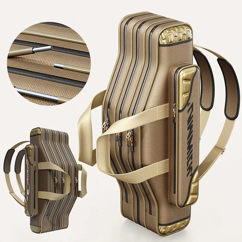 Outdoor Fishing Bag Multifunctional Fishing Rod Reel Lura Pole Storage Bag Large Capacity Portable Travel Folding Fishing Bag